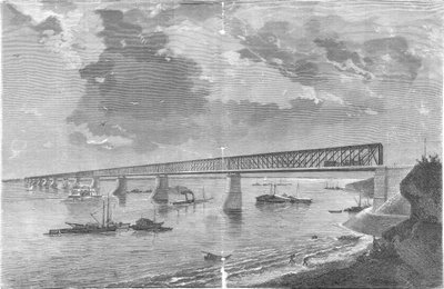 Ponte di Syzran (Ponte Alexandrowski) dopo la sua apertura nel 1880 da engraving by M. Rashevskiy Photo by N. Karazin